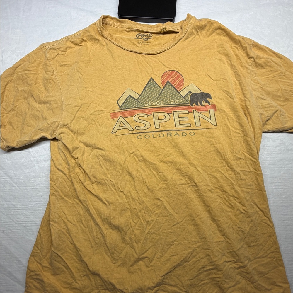 Blue 84 Aspen Colorado Graphic Tee - Mustard